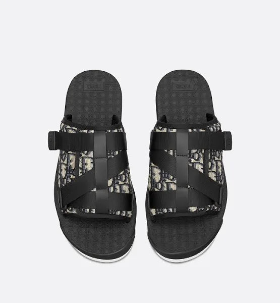 Dior Alpha Sandal 'Dior Oblique - Beige Black'