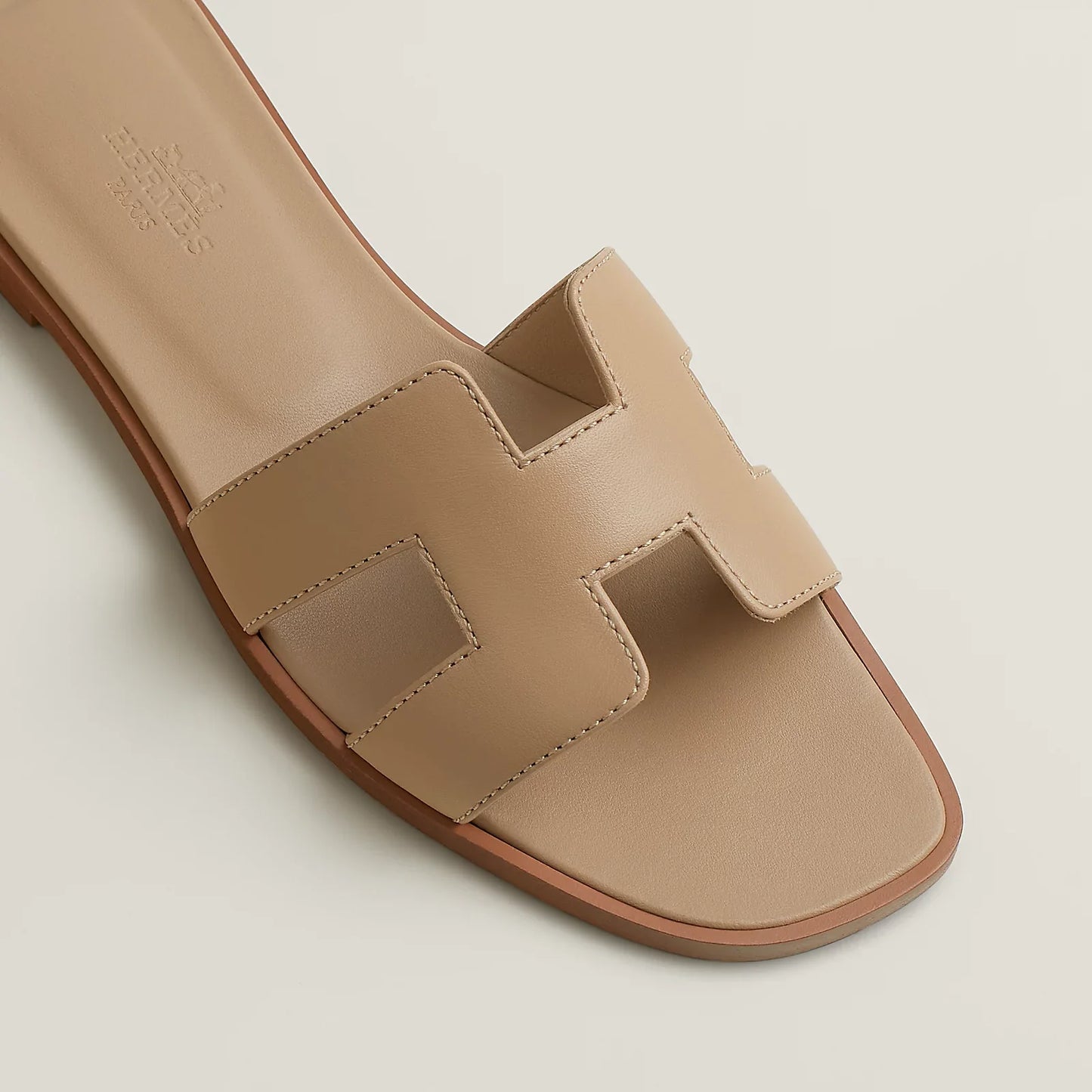 Hermès Oran Sandals - Beige Lin