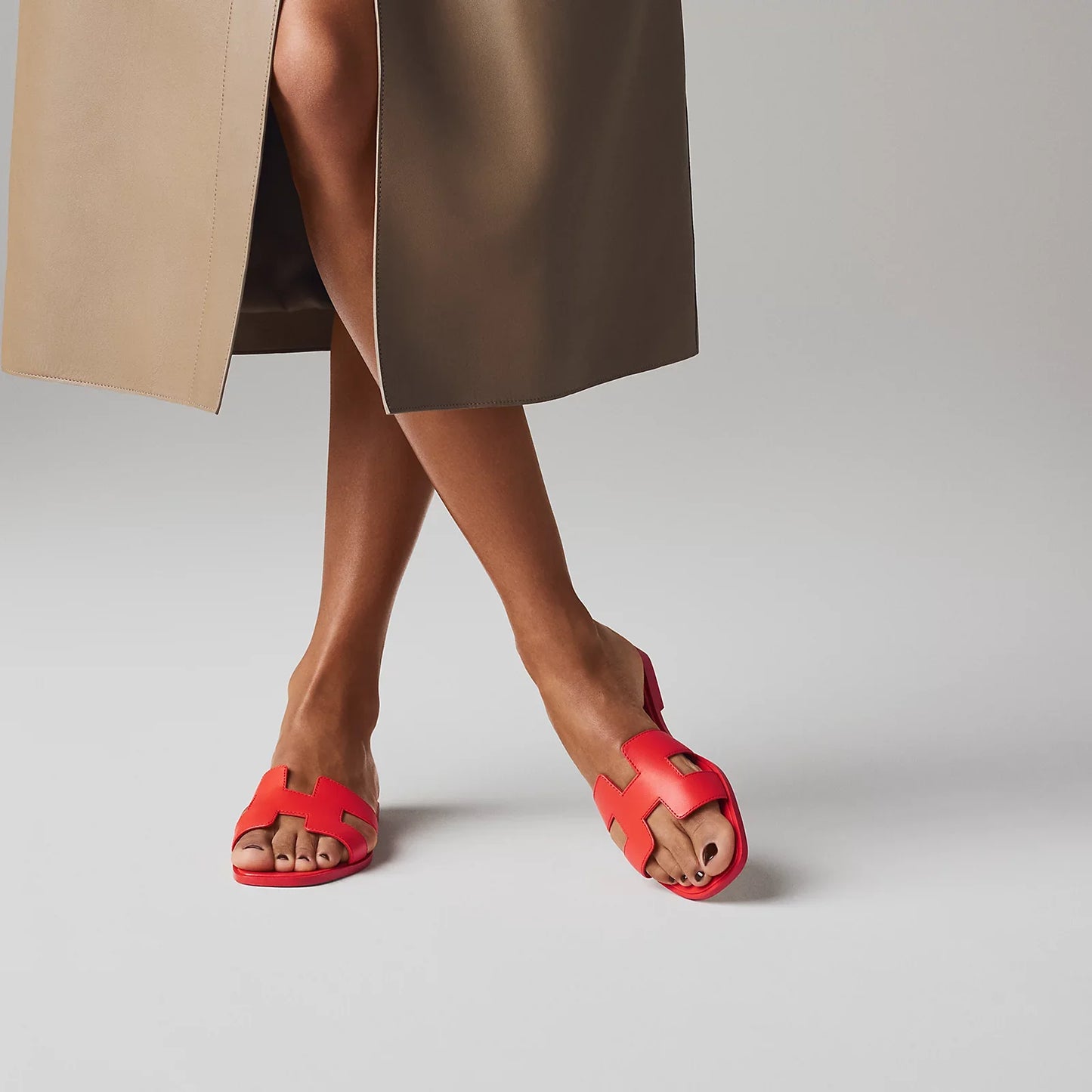 Hermès Oran Sandals - Rouge Grenadine