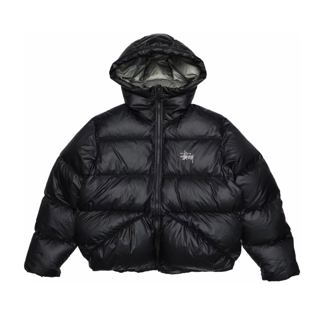 Stüssy Micro Ripstop Down Parka Jacket - Grey