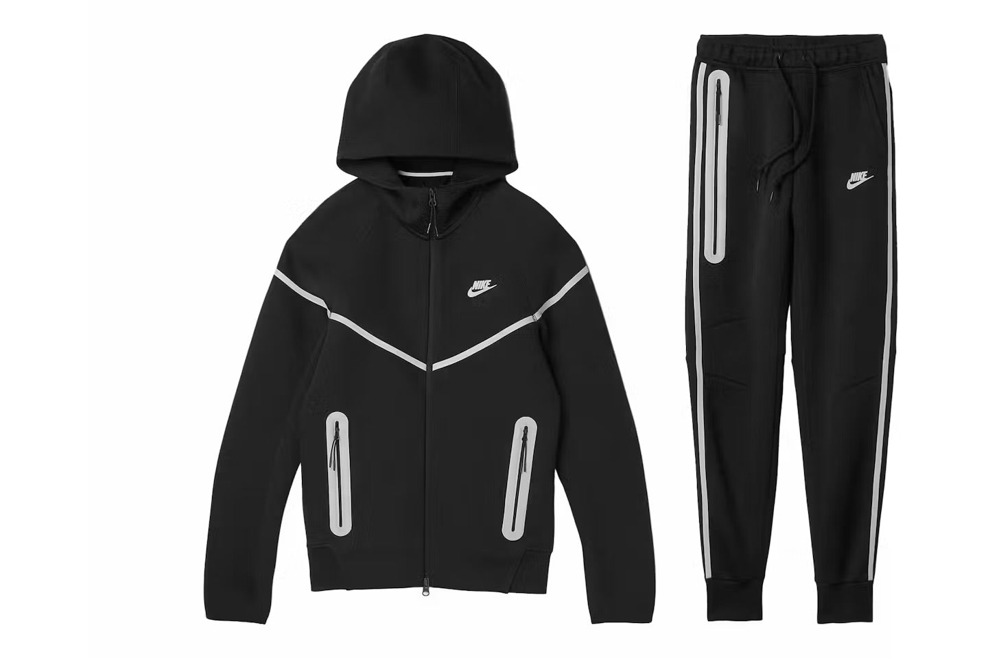 Nike Sportswear Tech Fleece Full Zip Hoodie & Joggers Reflective Details Set