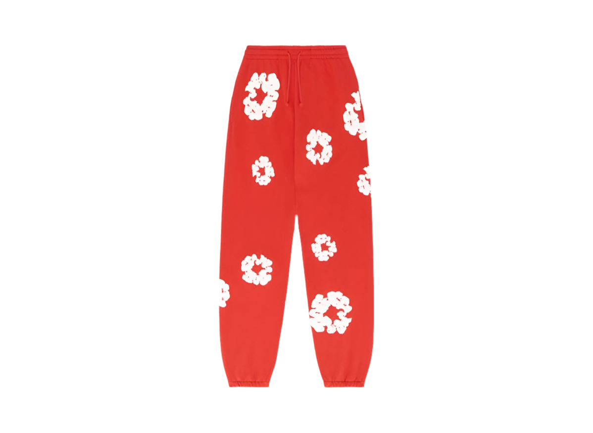 DENIM TEARS The Cotton Wreath Sweat Pants ‘Red’