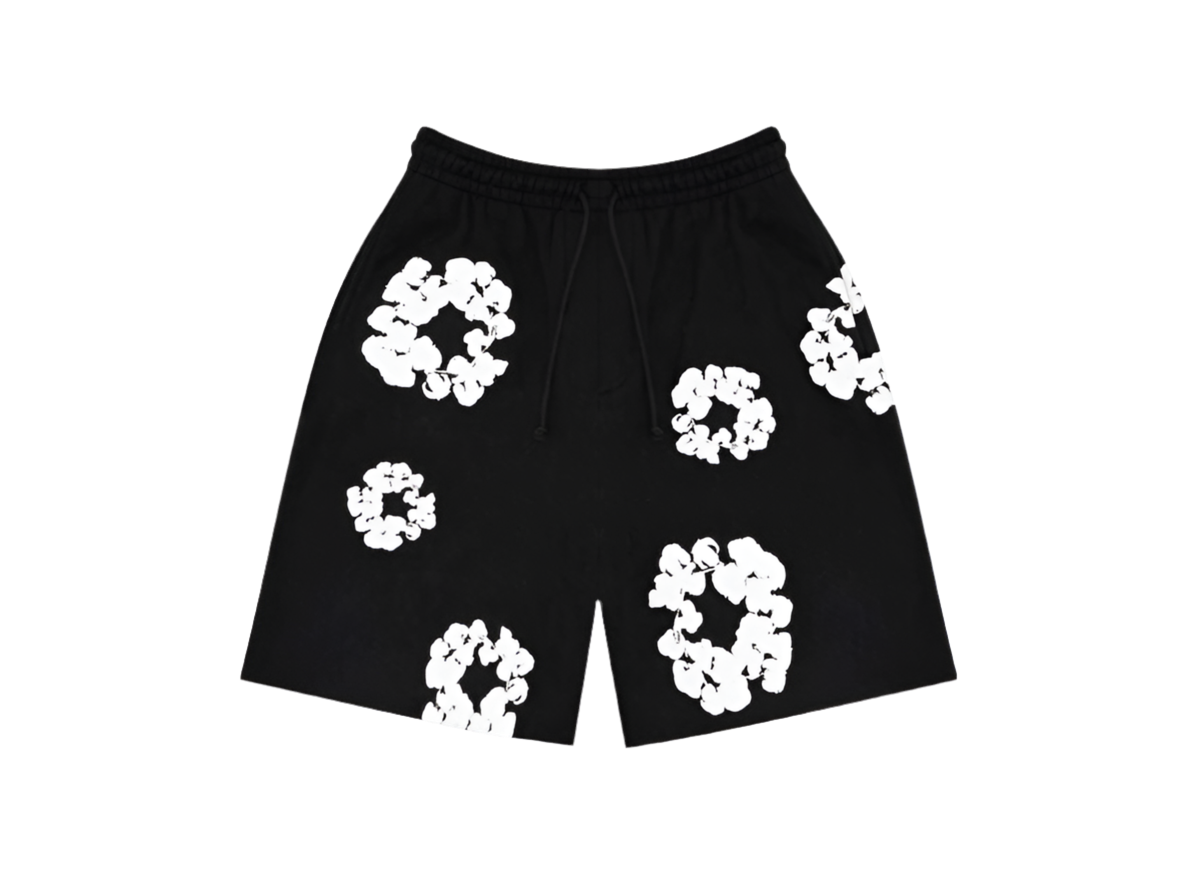 DENIM TEARS The Cotton Wreath Shorts ‘Black’