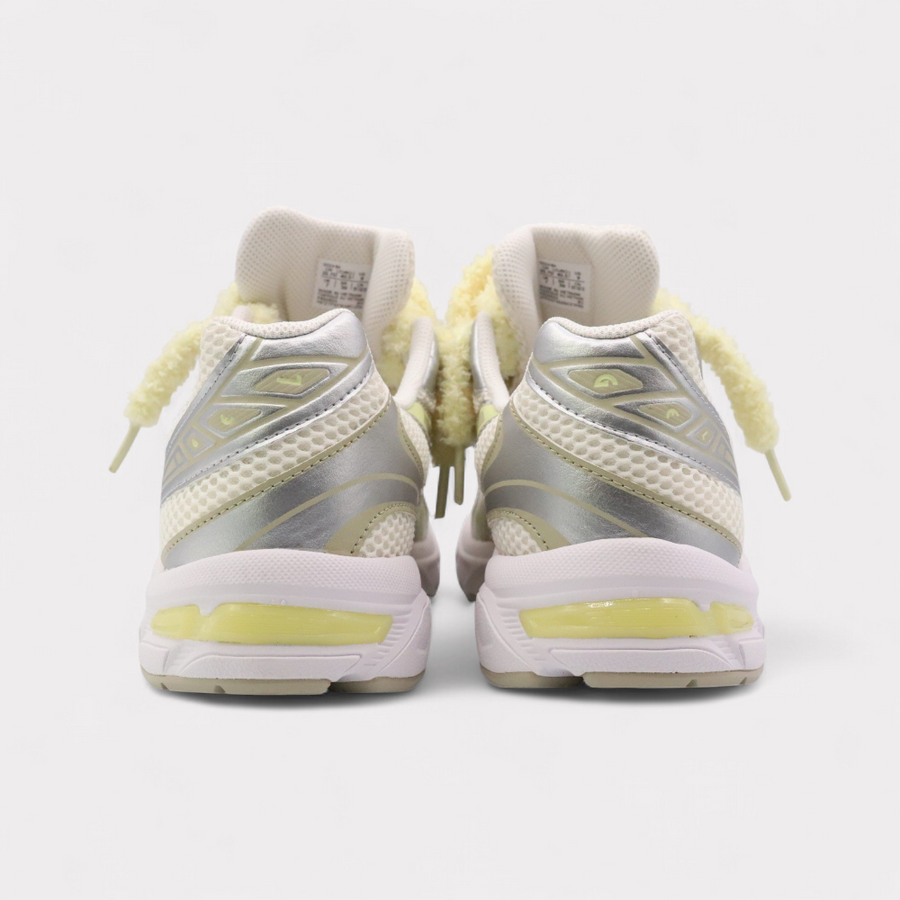 Asics Gel-1130 Silver Yellow - Fluffy Laces Yellow
