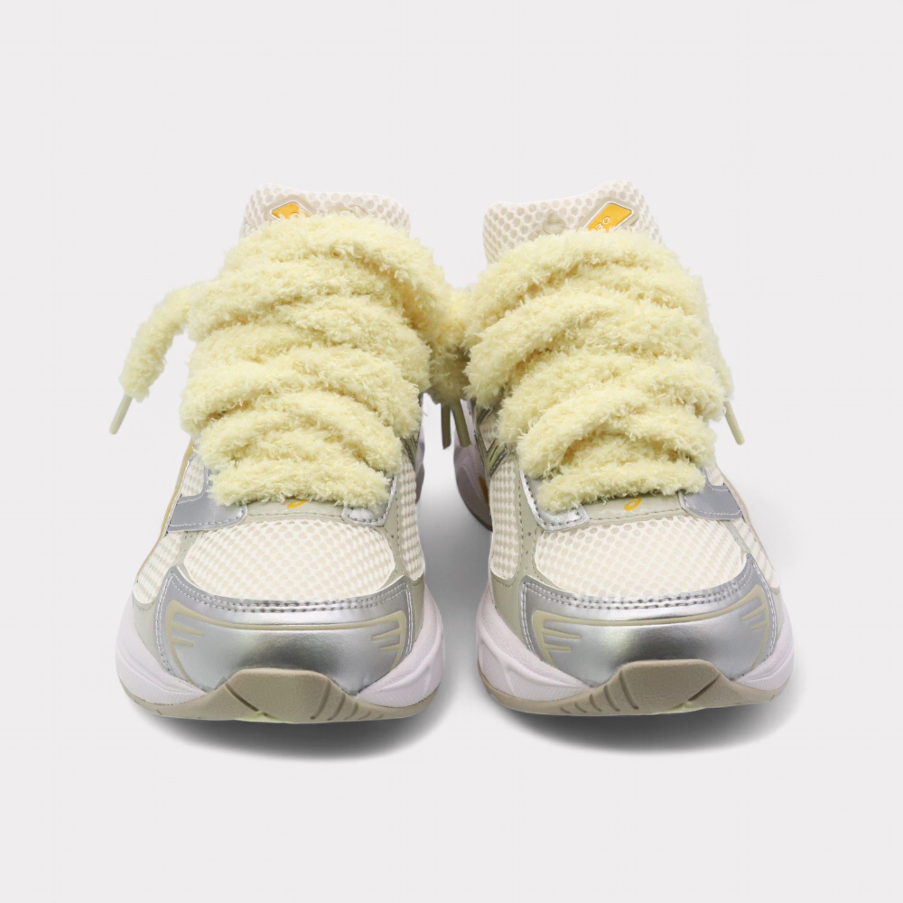 Asics Gel-1130 Silver Yellow - Fluffy Laces Yellow