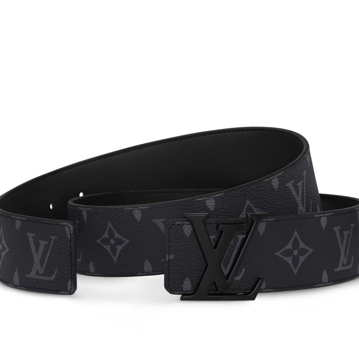 Louis Vuitton LV Initiales 40mm Matte Black Belt