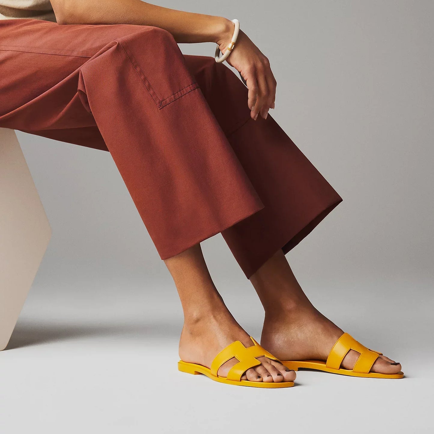 Hermès Oran Sandals - Jaune Topaze