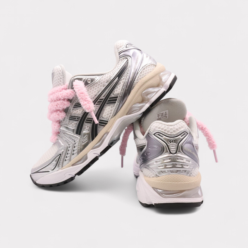 Asics Gel-Kayano 14 Graphite Grey - Fluffy Laces Pink