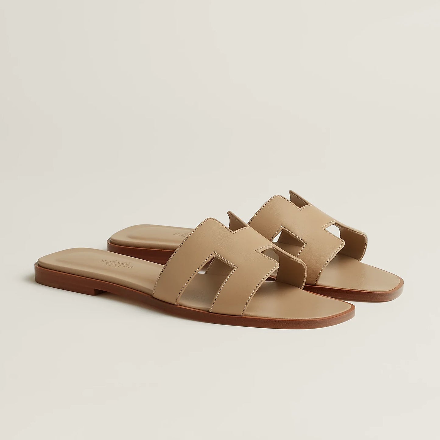Hermès Oran Sandals - Beige Lin