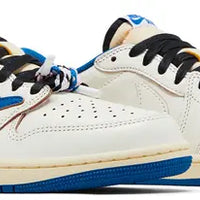 Fragment Design x Travis Scott x Air Jordan 1 Retro Low OG SP 'Sail Military Blue'