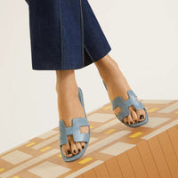 Hermès Oran Sandals - Gris Antarctique