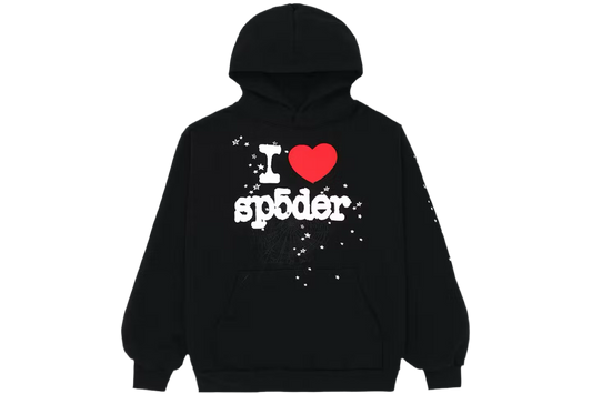 Sp5der I Heart SP5 Souvenir Hoodie ‘Black’