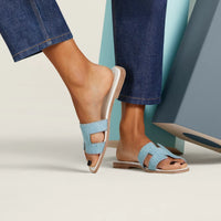 Hermès Oran Sandals - Bleu Clair