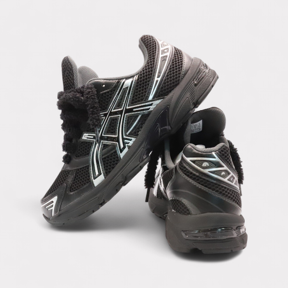 Asics Gel-1130 Black Pure Silver - Fluffy Laces Black