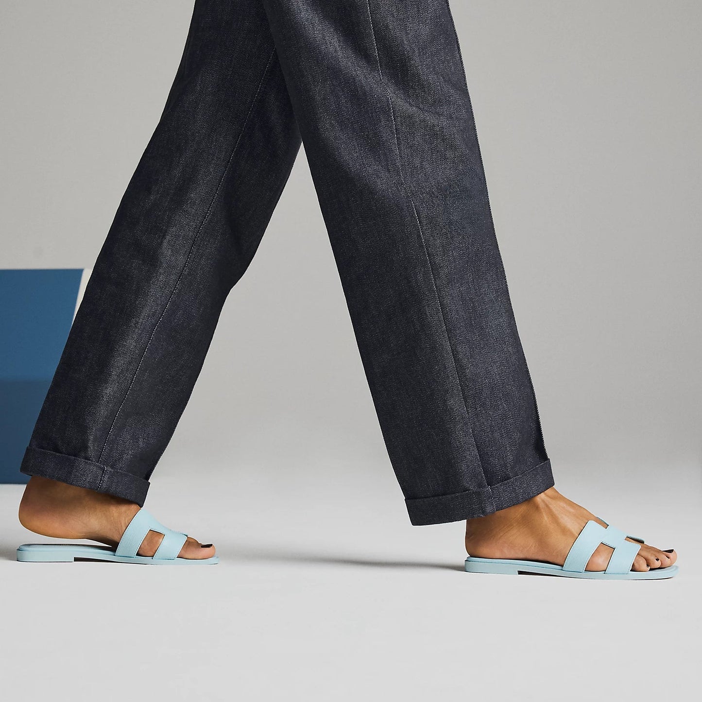 Hermès Oran Sandals - Bleu Brume