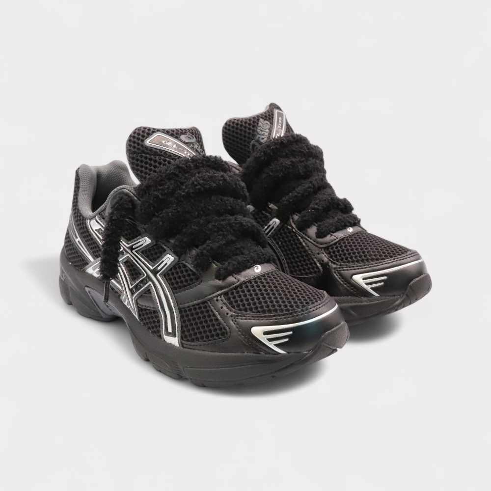 Asics Gel-1130 Black Pure Silver - Fluffy Laces Black
