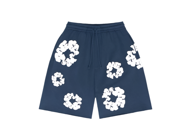 DENIM TEARS The Cotton Wreath Shorts ‘Navy’