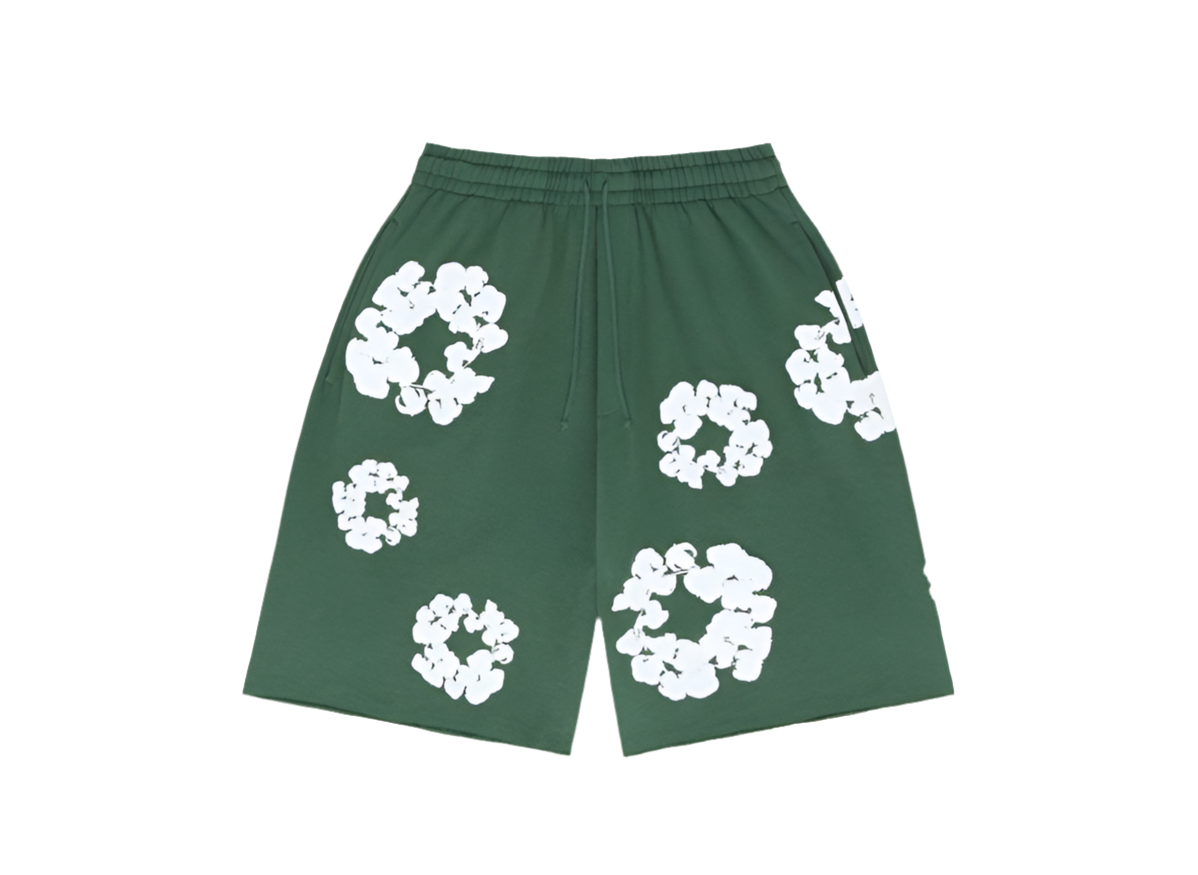 DENIM TEARS The Cotton Wreath Shorts ‘Green’