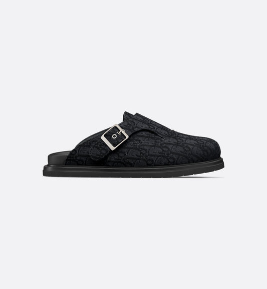 Dior Aqua Mule Black Dior Oblique Jacquard