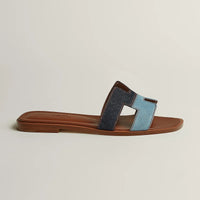 Hermès Oran Sandals - Bleu Brut / Bleu Clair