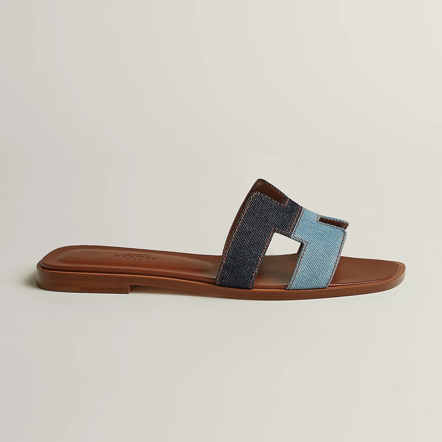 Hermès Oran Sandals - Bleu Brut / Bleu Clair