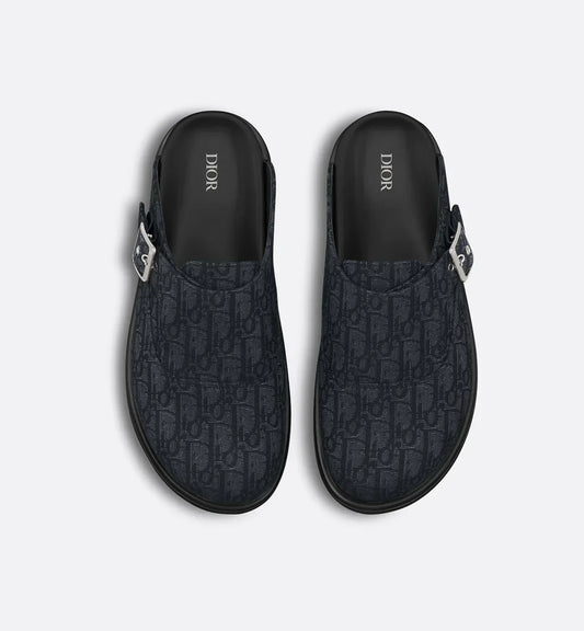 Dior Aqua Mule Black Dior Oblique Jacquard