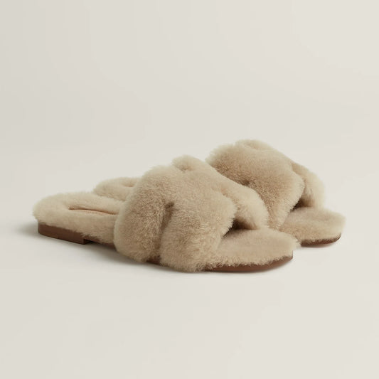 Hermès Oran Sandals - Beige Camel