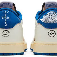 Fragment Design x Travis Scott x Air Jordan 1 Retro Low OG SP 'Sail Military Blue'