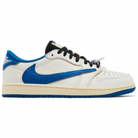 Fragment Design x Travis Scott x Air Jordan 1 Retro Low OG SP 'Sail Military Blue'