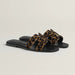 Hermès Oran Sandals - Brun Fumé / Noir